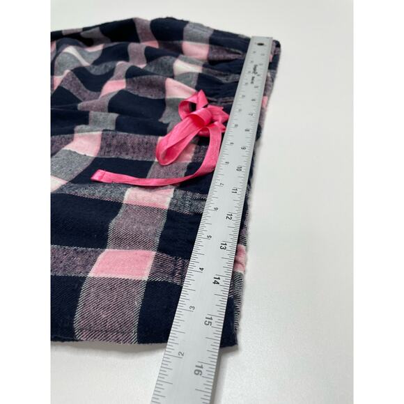 Lot 2 Bottoms Out Gal Pull On Drawstring Waist Flannel Sleep Pants Plaid Women L - Picture 7 of 16